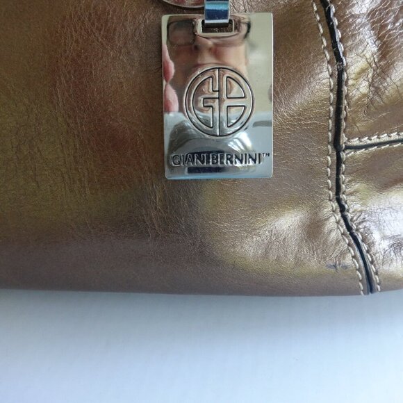 Giani Bernini leather copper color shoulder bag, top zipper closure very soft - Picture 12 of 16